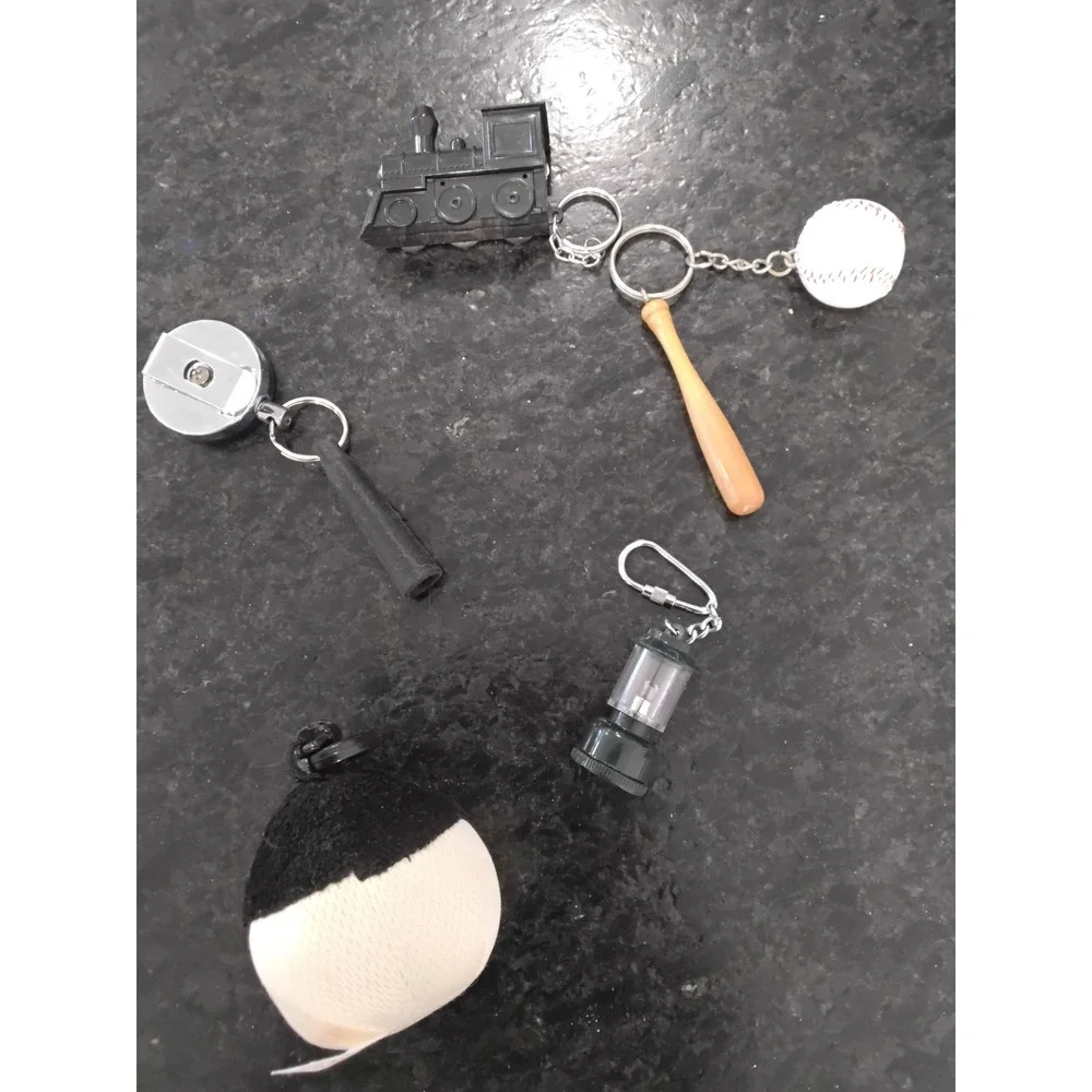 Mixed Keychain Lot SF Giants Plush Lantern Train Baseball Bat Retractable Reel